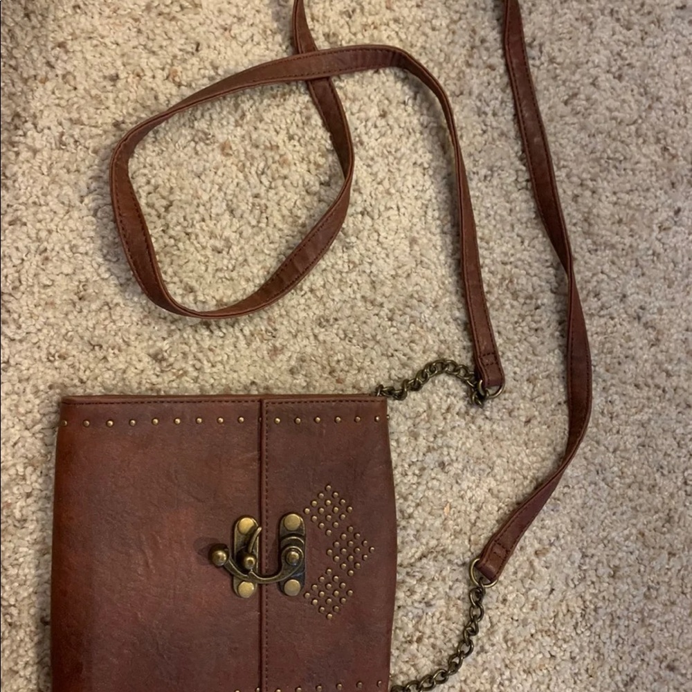 Brown cross body bag